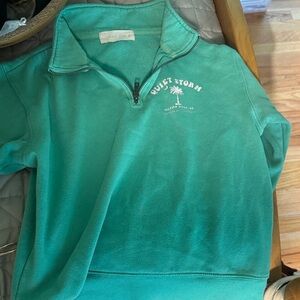 Ocean Drive Teal Fleece Quarter-Zip